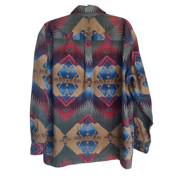 Jones New York Womens Jacket Size Large Multicolor Sport Western Aztec Shacket - Picture 2 of 12